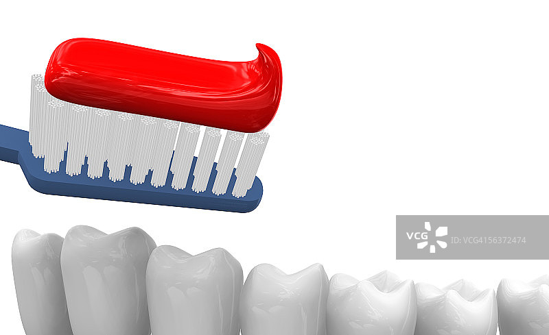 人嘴里的牙刷特写图片素材