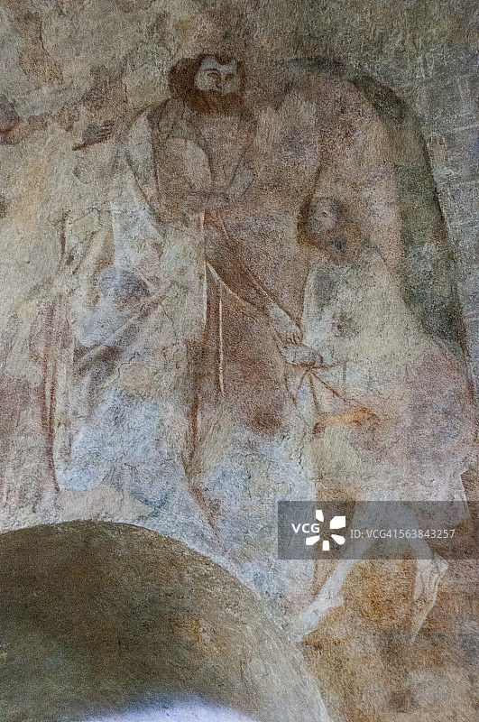 圣米歇尔德艾吉勒的内部壁画图片素材