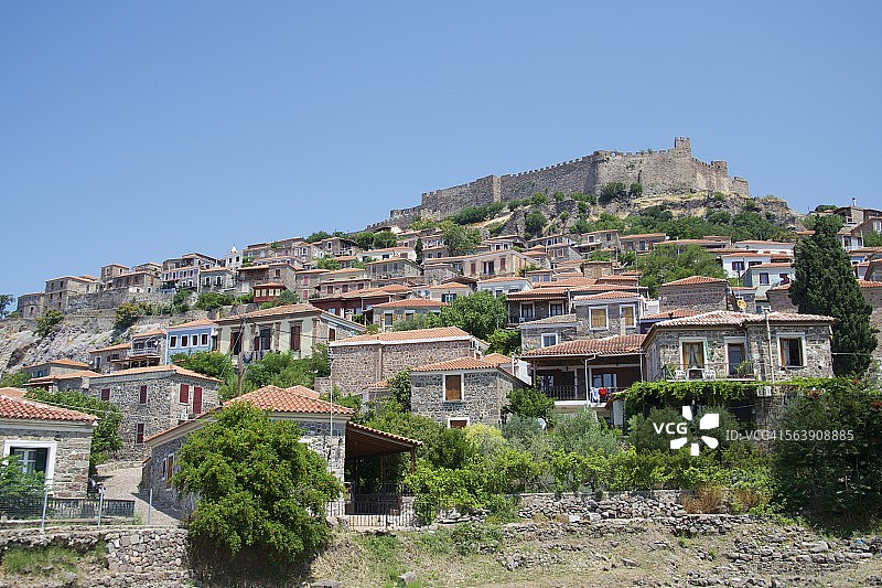 希腊莱斯沃斯岛米林纳莫利沃斯城堡图片素材