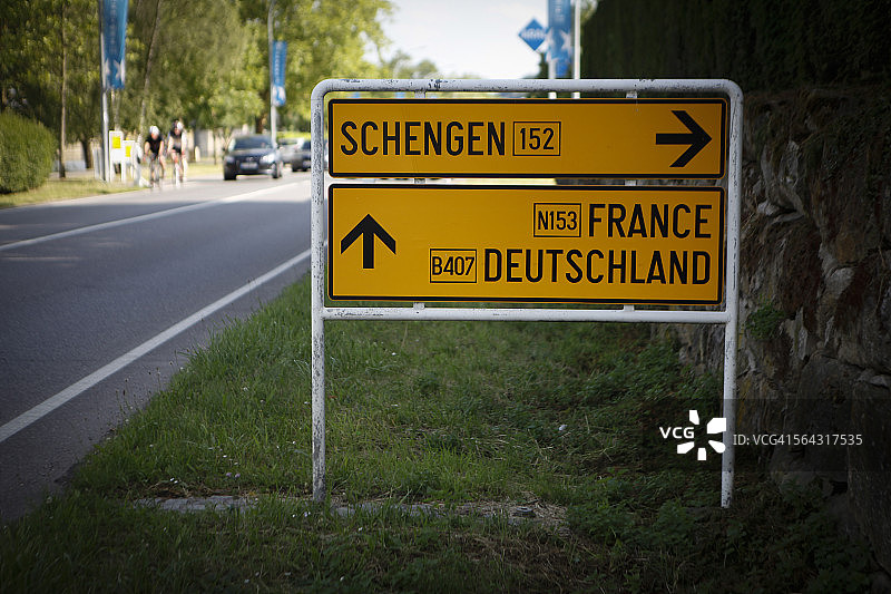 申根区路标图片素材
