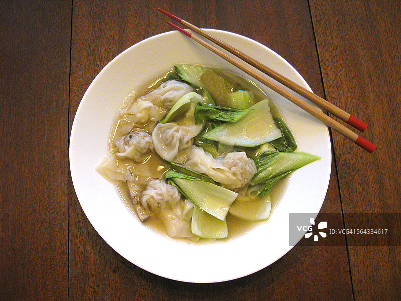 自制馄饨汤图片素材