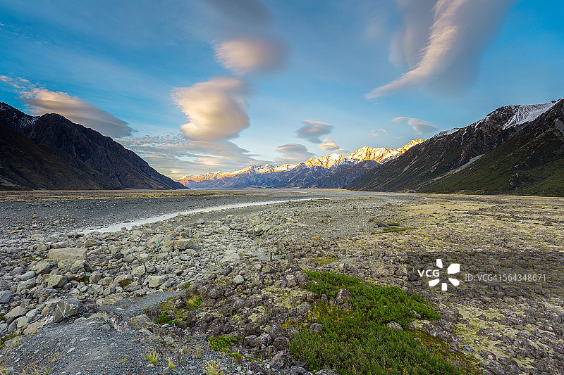 塔斯曼山谷，库克山国家公园图片素材