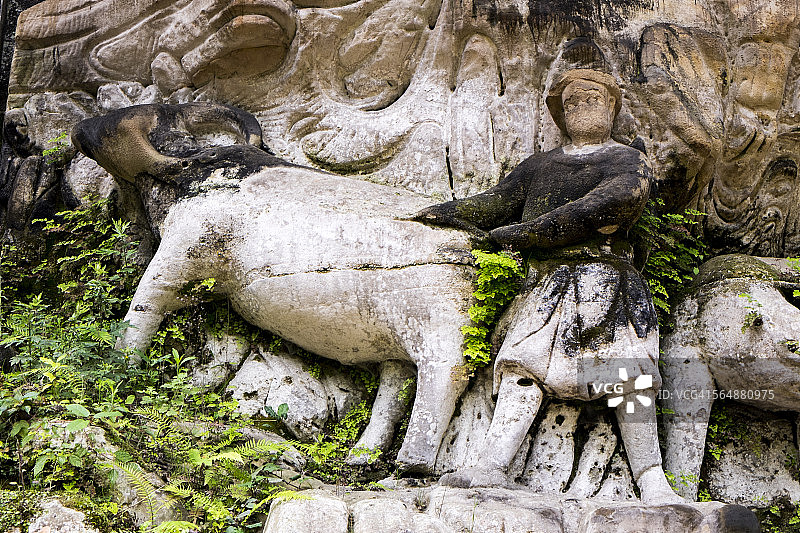 中国大足宝顶山石刻图片素材