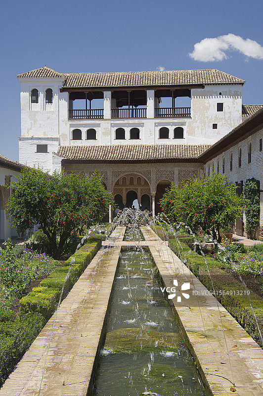 赫内拉利费宫-阿罕布拉宫-格拉纳达-西班牙图片素材