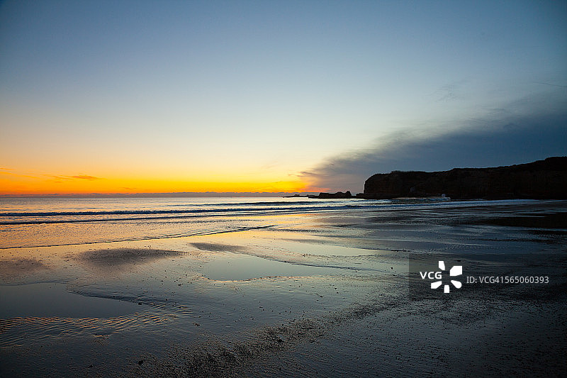 加利福尼亚州新的一年金色日落图片素材