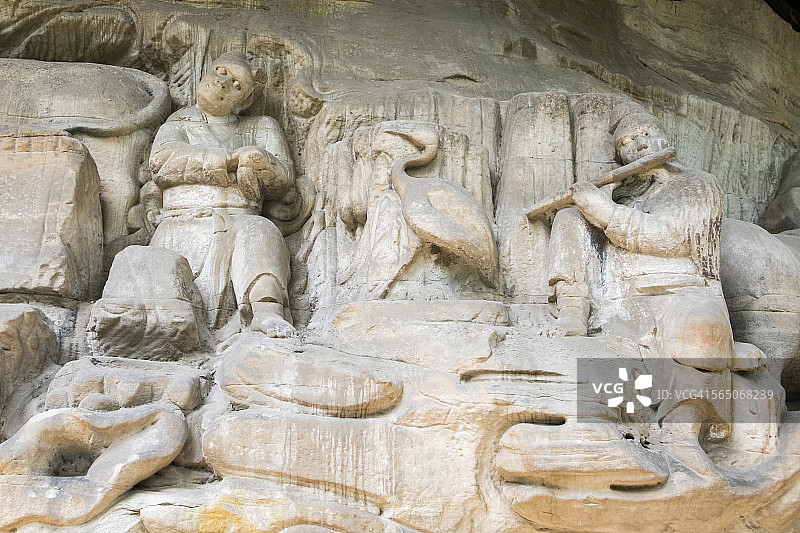 中国大足宝顶山石刻图片素材