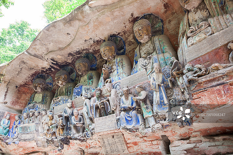中国大足宝顶山石刻图片素材