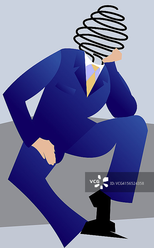 商务人士思考的特写图片素材