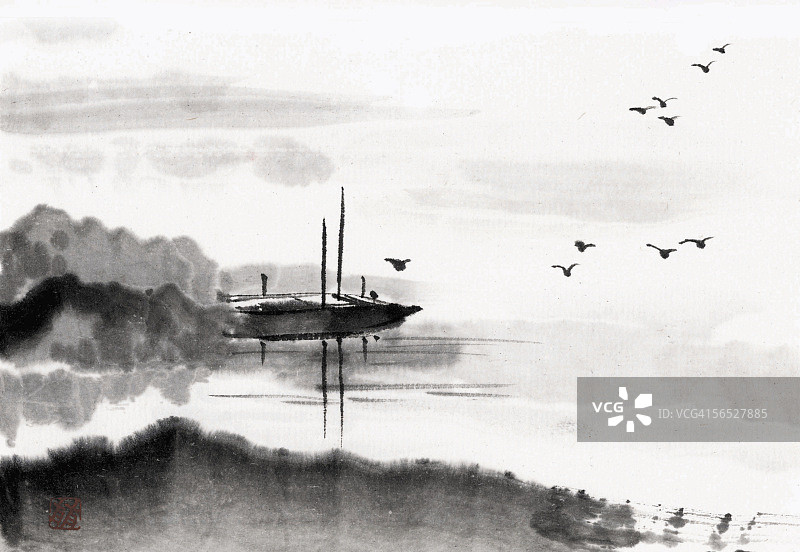 湖泊风光图片素材