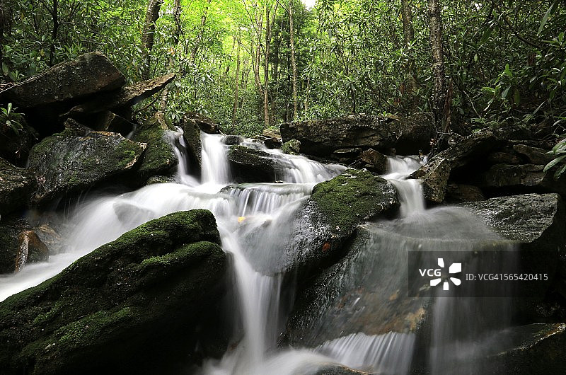 河石瀑布图片素材