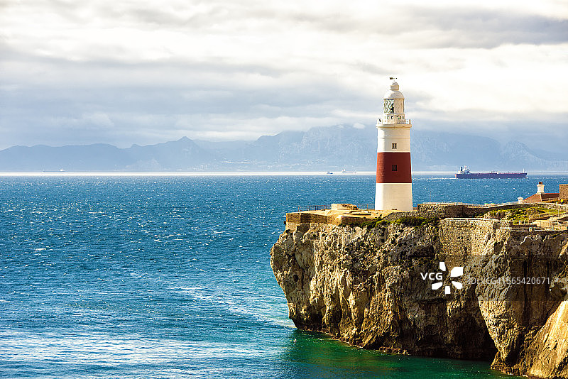 直布罗陀欧罗巴角灯塔图片素材