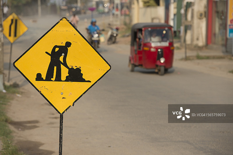 施工标志图片素材