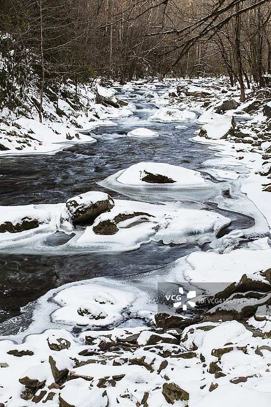 冰冷的河流图片素材