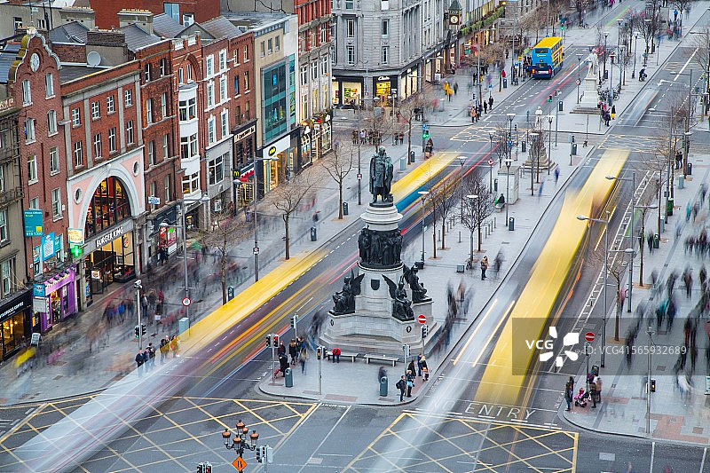 都柏林奥康内尔街观景点图片素材