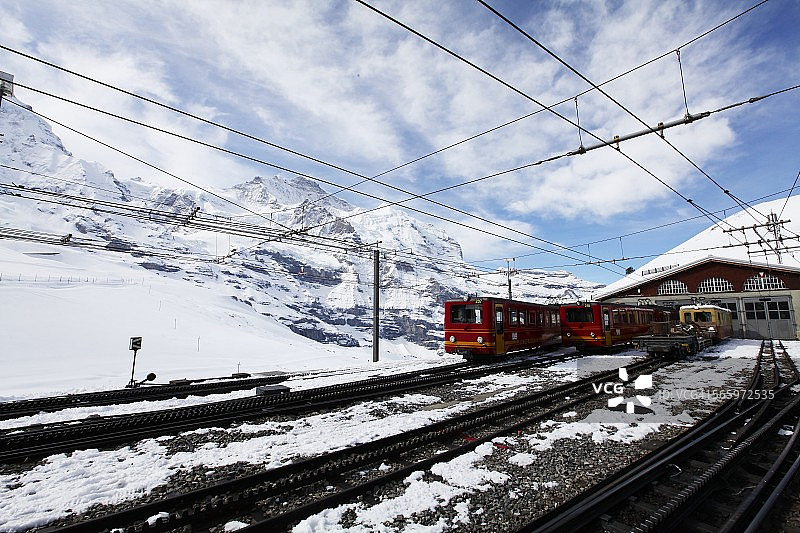 少女峰上的铁路图片素材