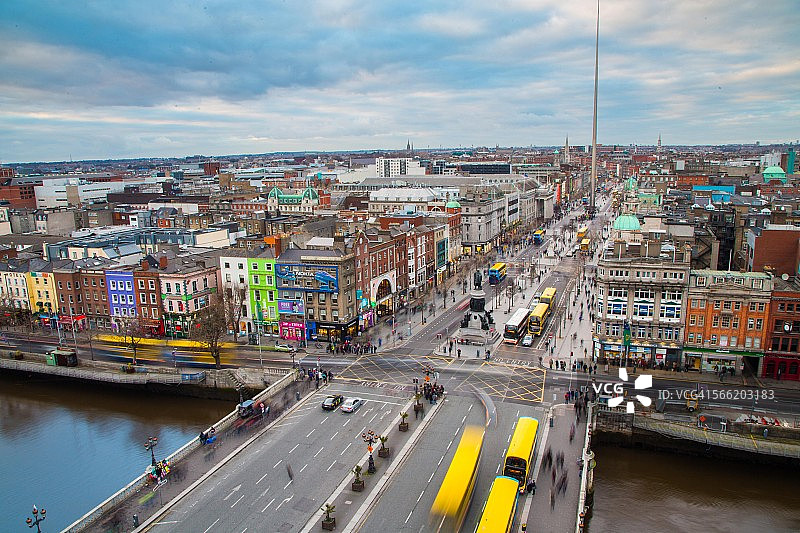 都柏林奥康内尔街观景点图片素材