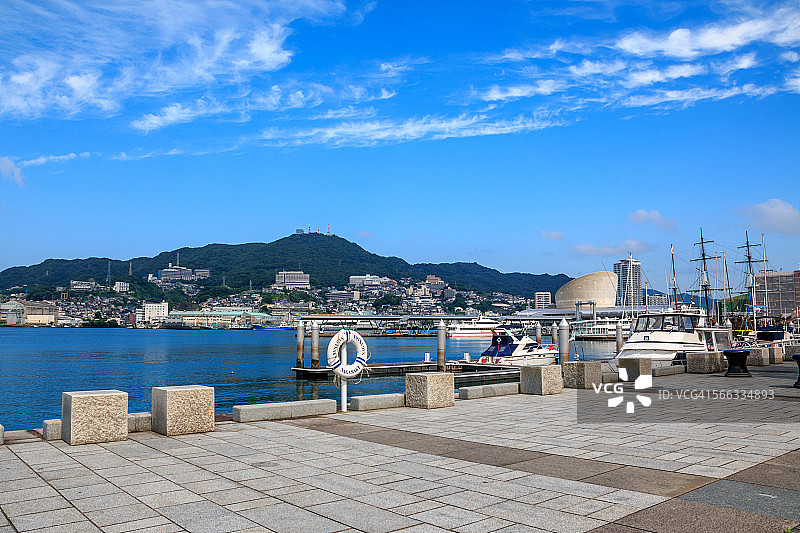 日本长崎出岛码头图片素材