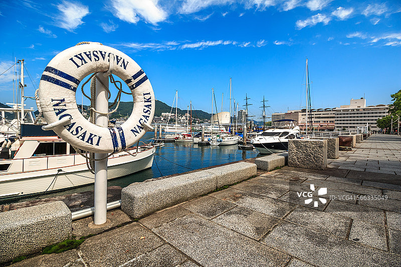 长崎市的长崎德岛码头图片素材