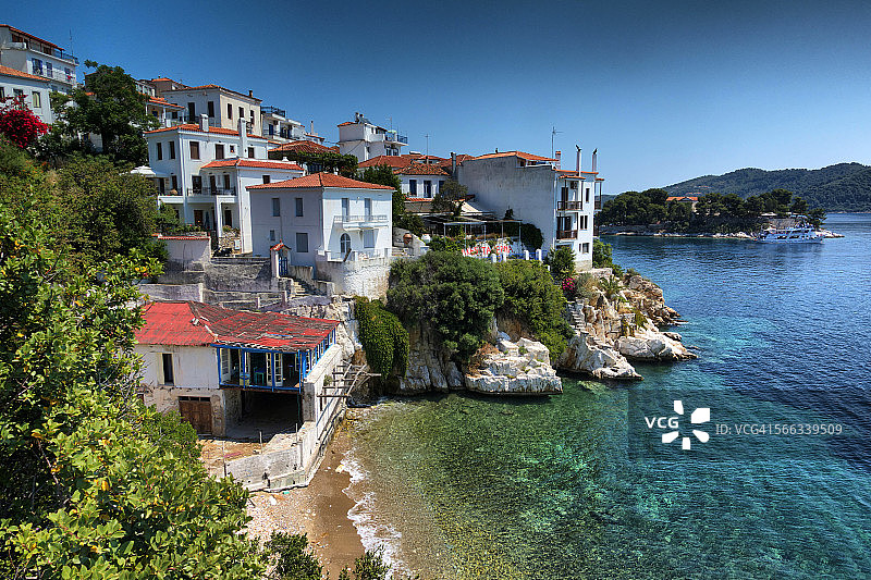 斯基亚索斯镇，希腊斯基亚索斯岛图片素材