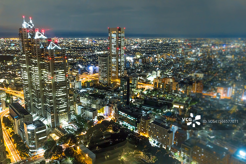 东京新宿城市夜景图片素材