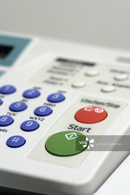 传真机上的启动按钮图片素材