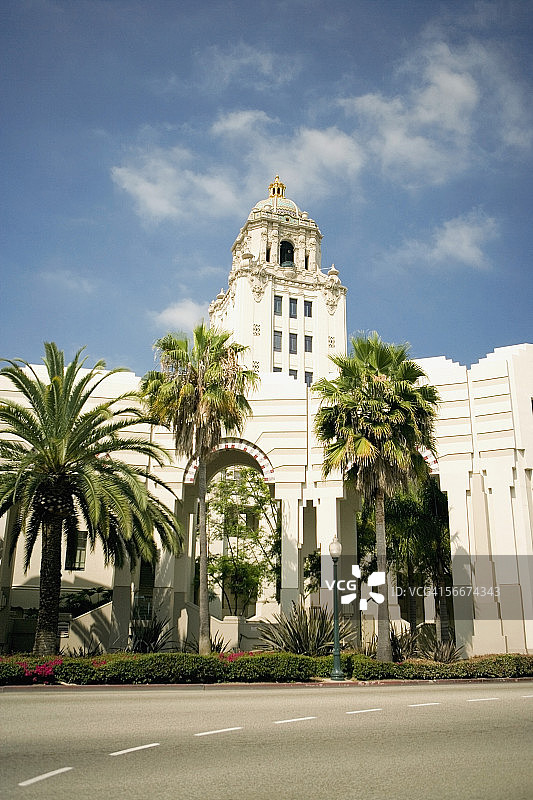 美国加利福尼亚州洛杉矶比佛利山庄市政厅图片素材