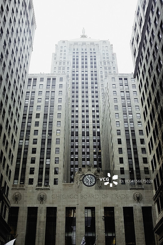 芝加哥期货交易所大楼外墙，美国伊利诺伊州芝加哥图片素材