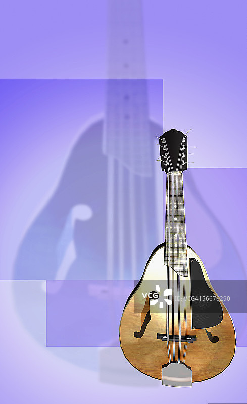 曼陀林琴的特写图片素材