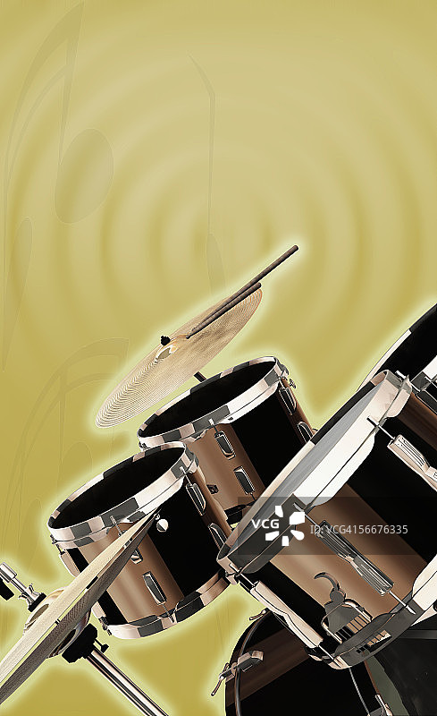 架子鼓特写图片素材