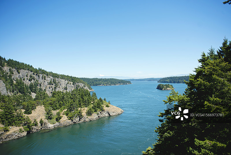 从欺骗海峡大桥眺望图片素材