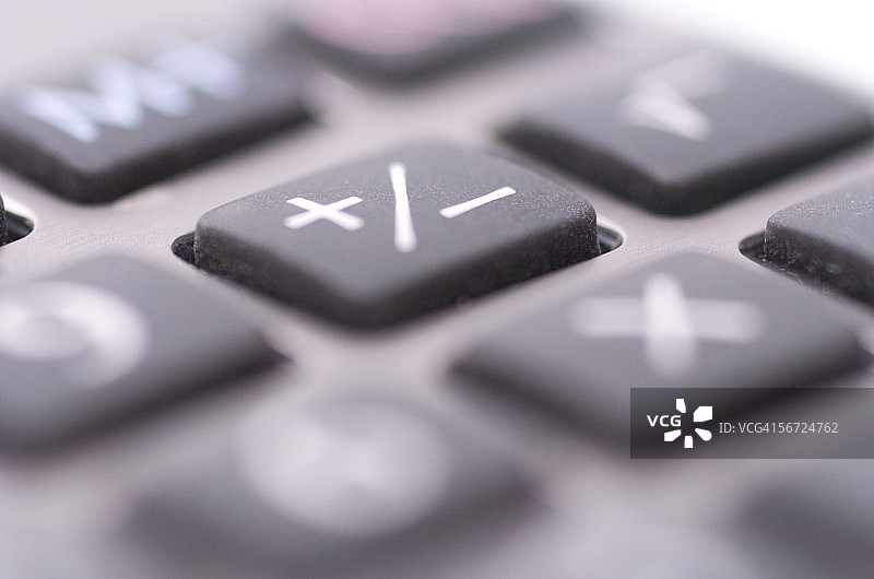 计算器键盘的特写镜头图片素材