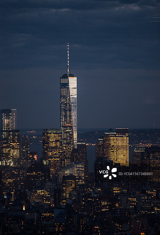 纽约市中心夜景图片素材