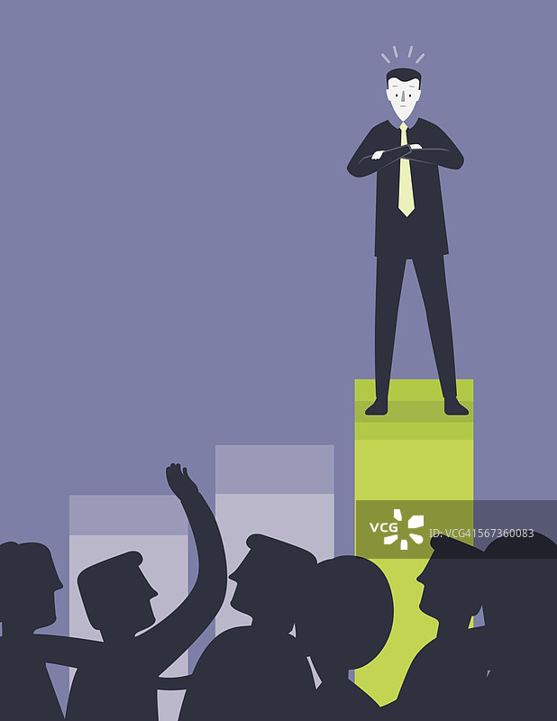 商界领袖在礼堂发表演讲图片素材