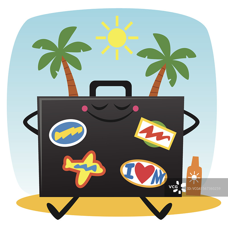 在夏季假期中放松的商人图片素材