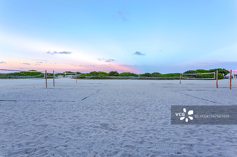 迈阿密南海滩和排球场图片素材