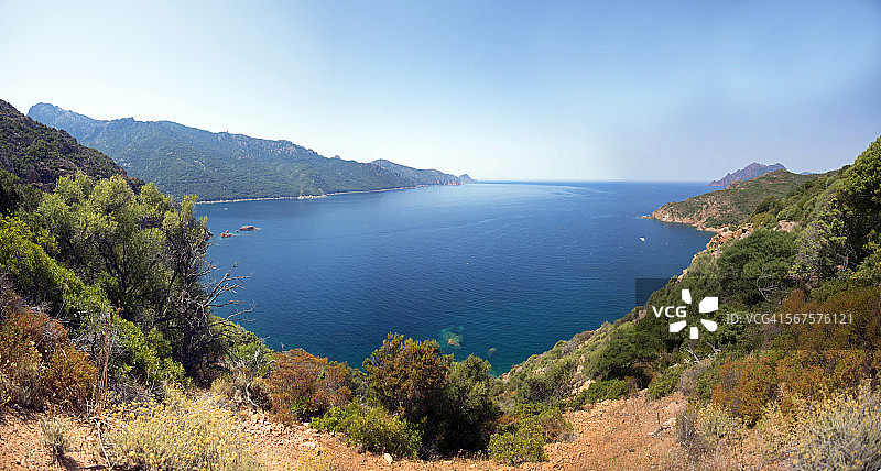 法国科西嘉岛波尔图湾图片素材