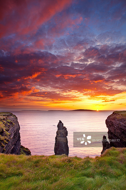 爱尔兰凯里郡巴利巴union悬崖图片素材