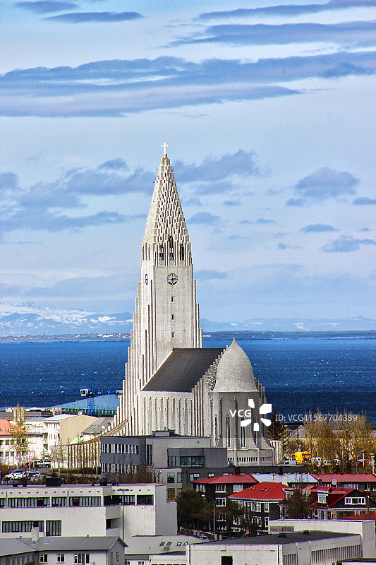 哈尔格林姆斯教堂及其周边，雷克雅未克图片素材