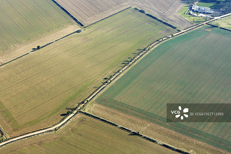 诺丁汉农田鸟瞰图片素材