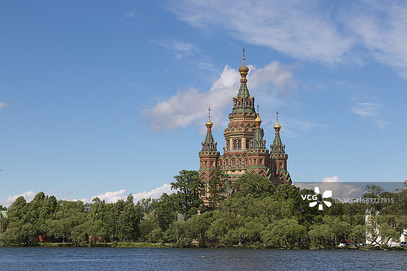 彼得戈夫的圣彼得和圣保罗大教堂图片素材