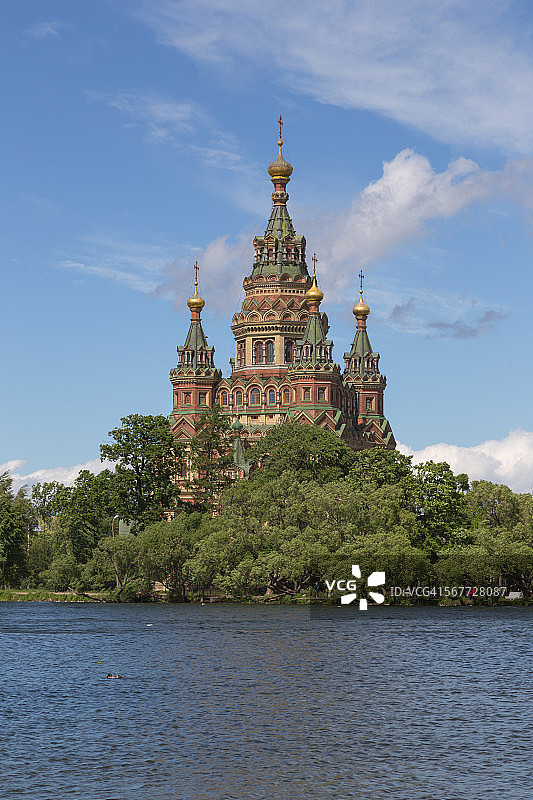 彼得戈夫的圣彼得和圣保罗大教堂图片素材