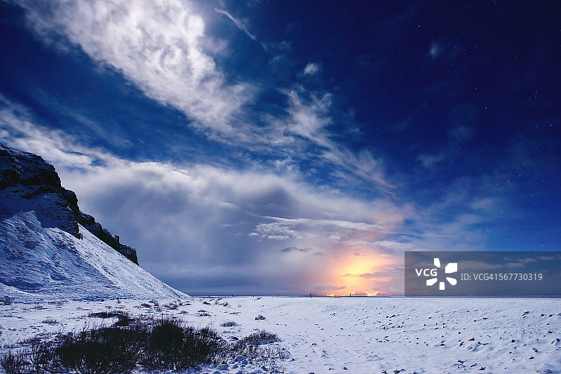 冰岛极昼风光图片素材