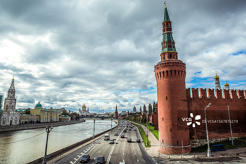 莫斯科河与克里姆林宫图片素材