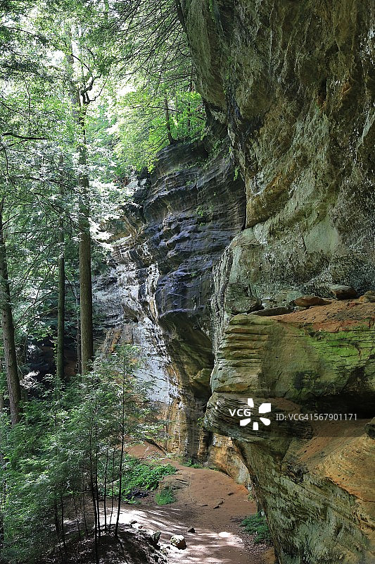 霍金山的悬崖地貌图片素材