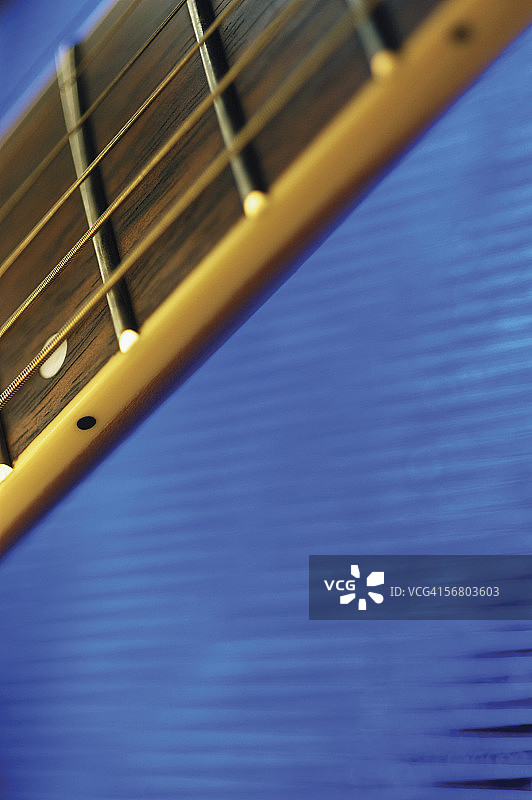 电吉他的琴柄和琴弦特写图片素材