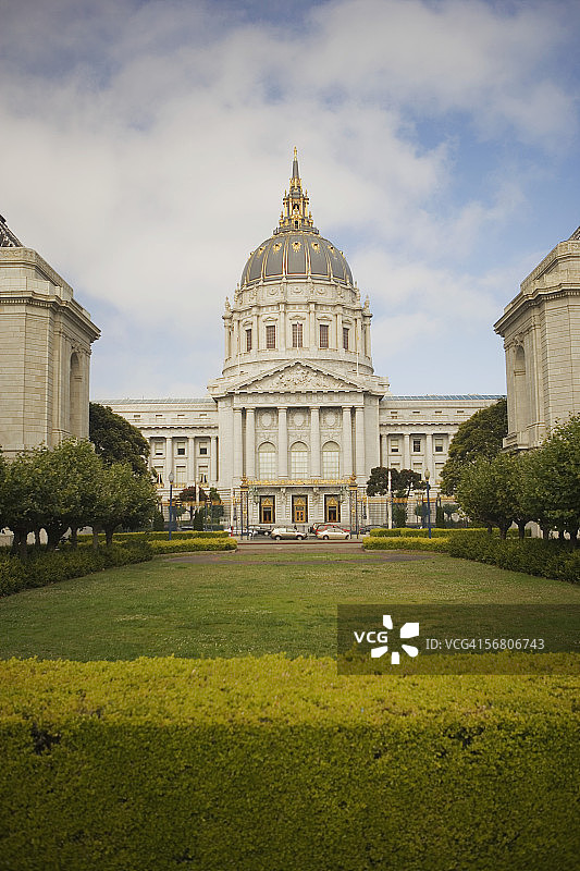 旧金山市政厅外墙，美国加利福尼亚州图片素材