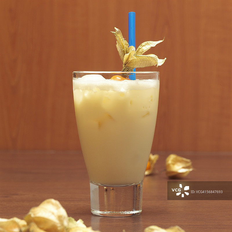 Pina colada鸡尾酒，特写图片素材