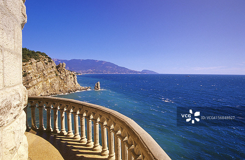 从“燕子巢”看到的景色，乌克兰雅尔塔图片素材