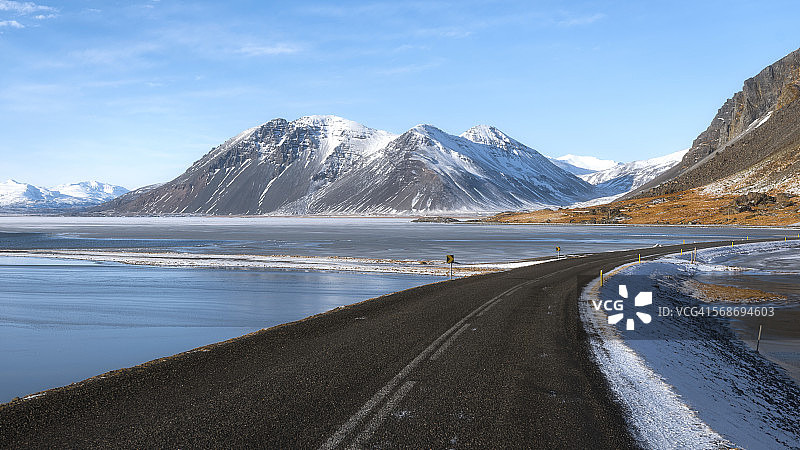 冰岛冬季公路图片素材