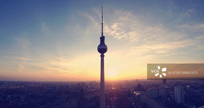柏林亚历山大广场电视塔图片素材